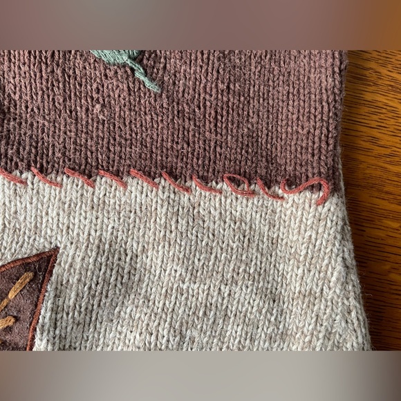 Vintage Teddi Woven Vest Button Down Fall Embroidered Patchwork Brown Green 2X - Picture 15 of 16